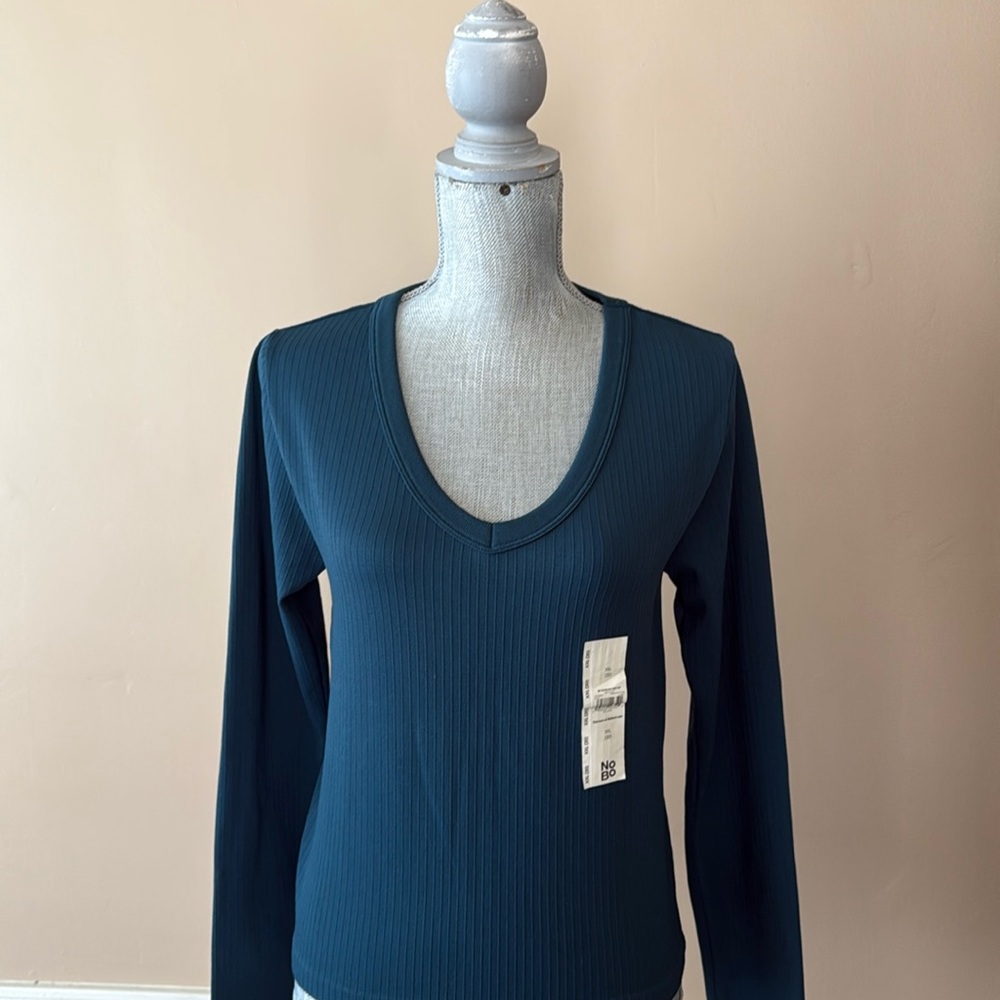 NO BOUNDARIES DEEP TEAL LONG SLEEVE KNIT TOP PLUS SIZE XXL (20) 🌟NWT🌟